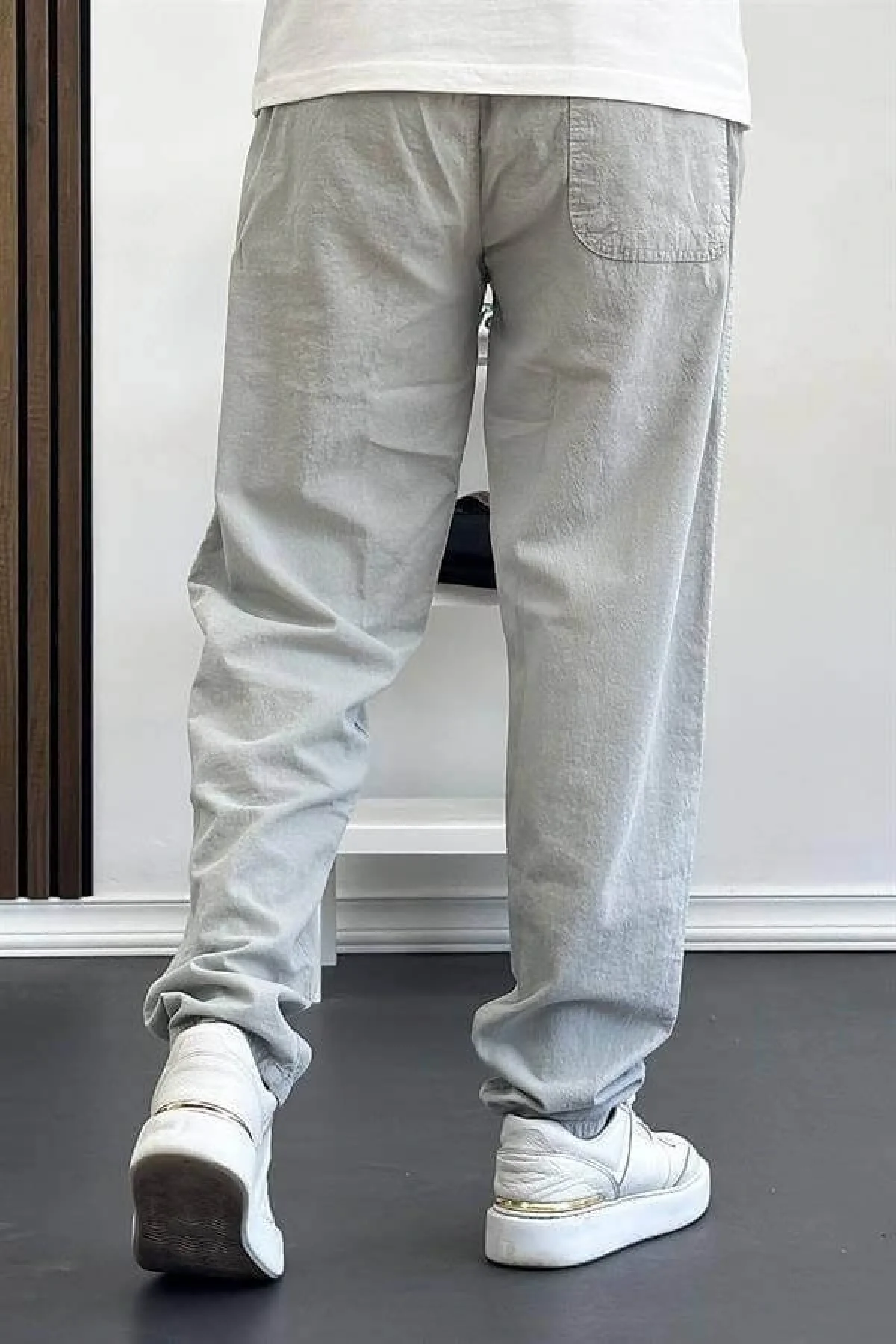 Erkek Baggy Kalıp Pantolon Gri Edw130