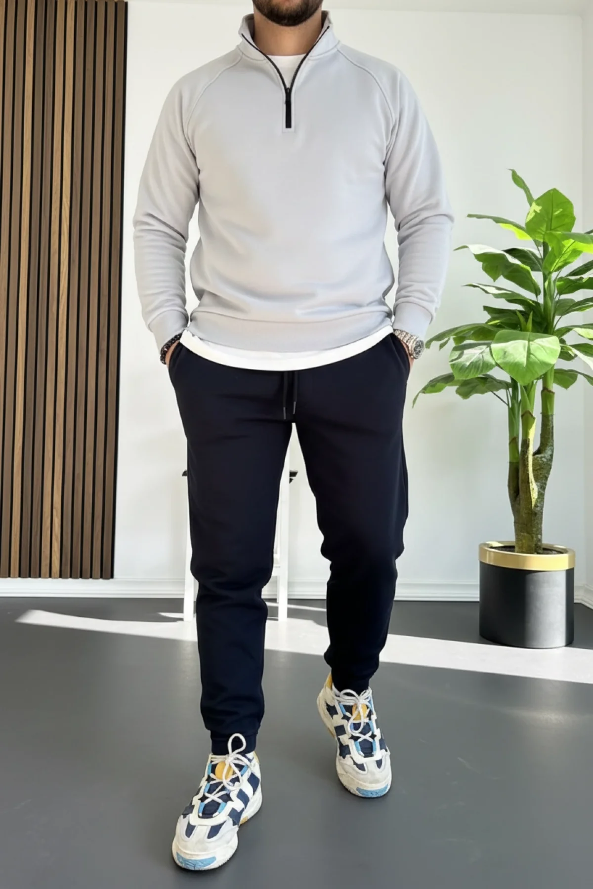 Erkek Eşofman Tişört Sweat 3lü Takım T1 Edw439