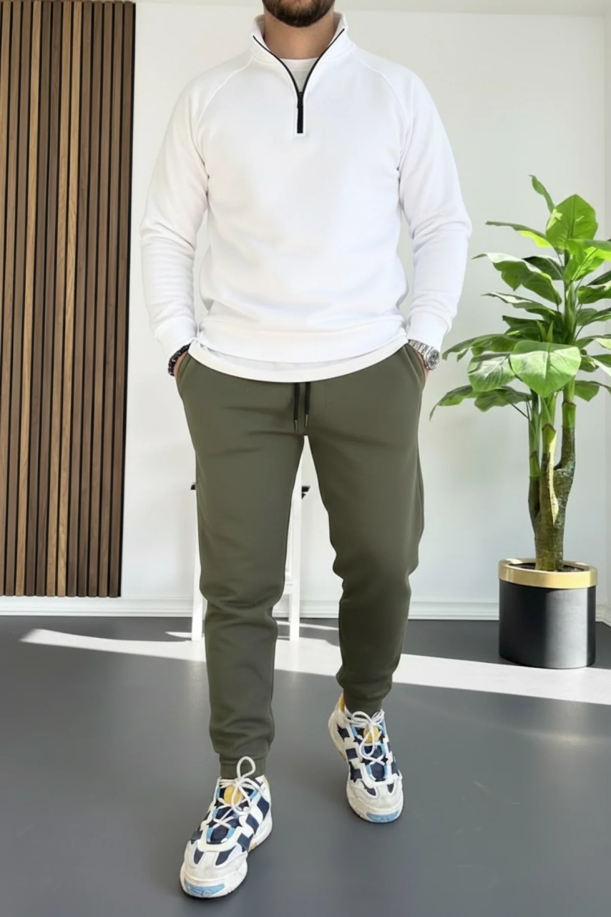 Erkek Eşofman Tişört Sweat 3lü Takım T3 Edw439