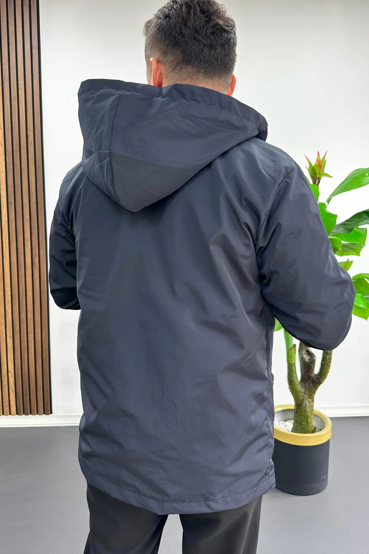 Erkek Kapüşonlu Softshell Yağmurluk Lacivert Edw517