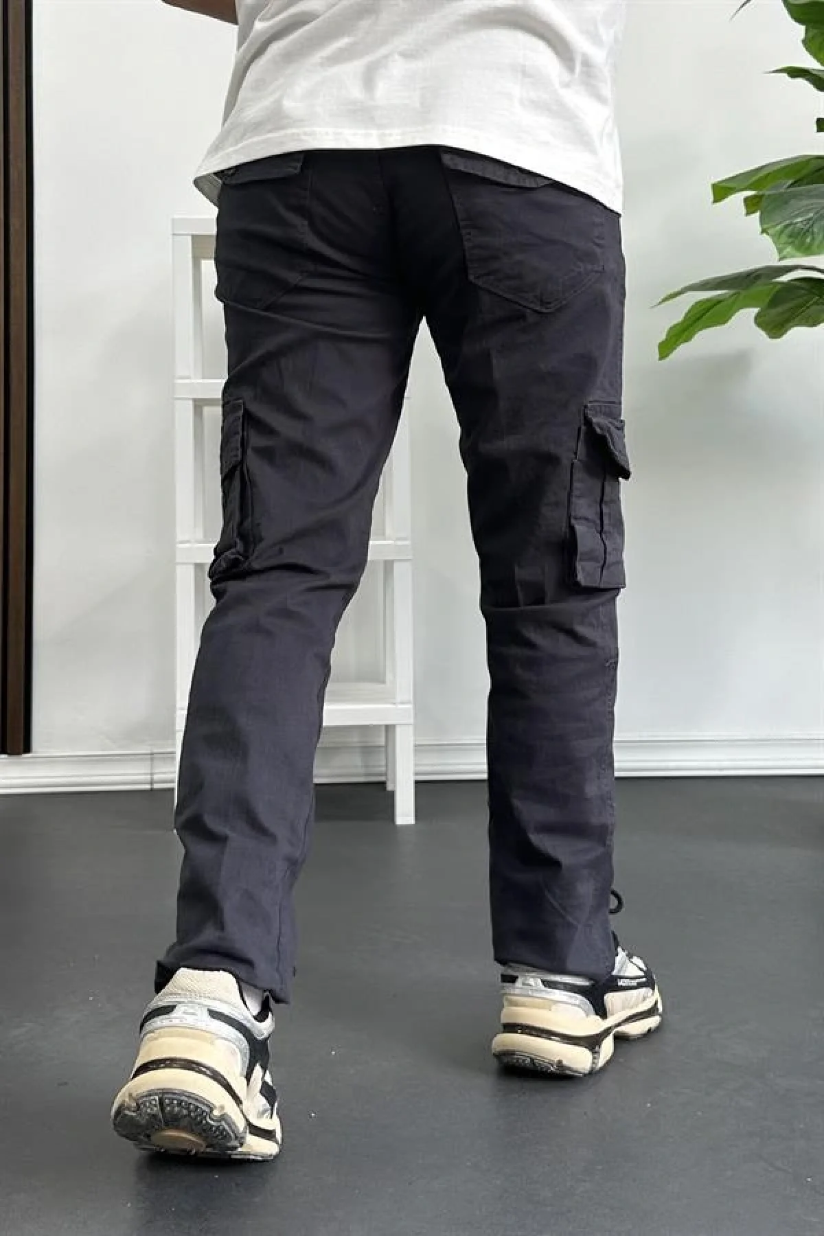Erkek Regular Kargo Cepli Pantolon Füme Edw232