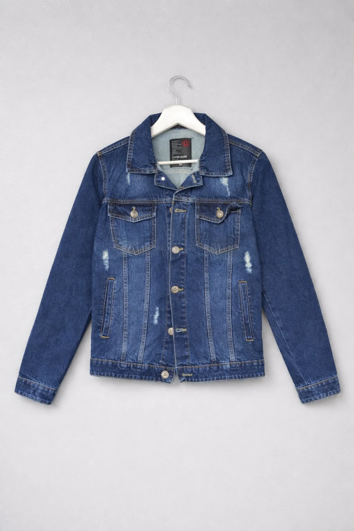 Erkek Slim Fit Kot Ceket Lacivert Etk1001