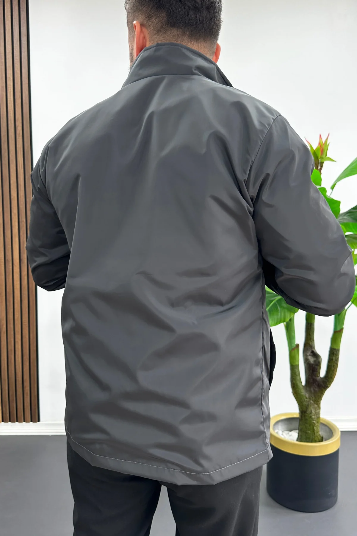 Erkek Softshell Yağmurluk Füme Edw516