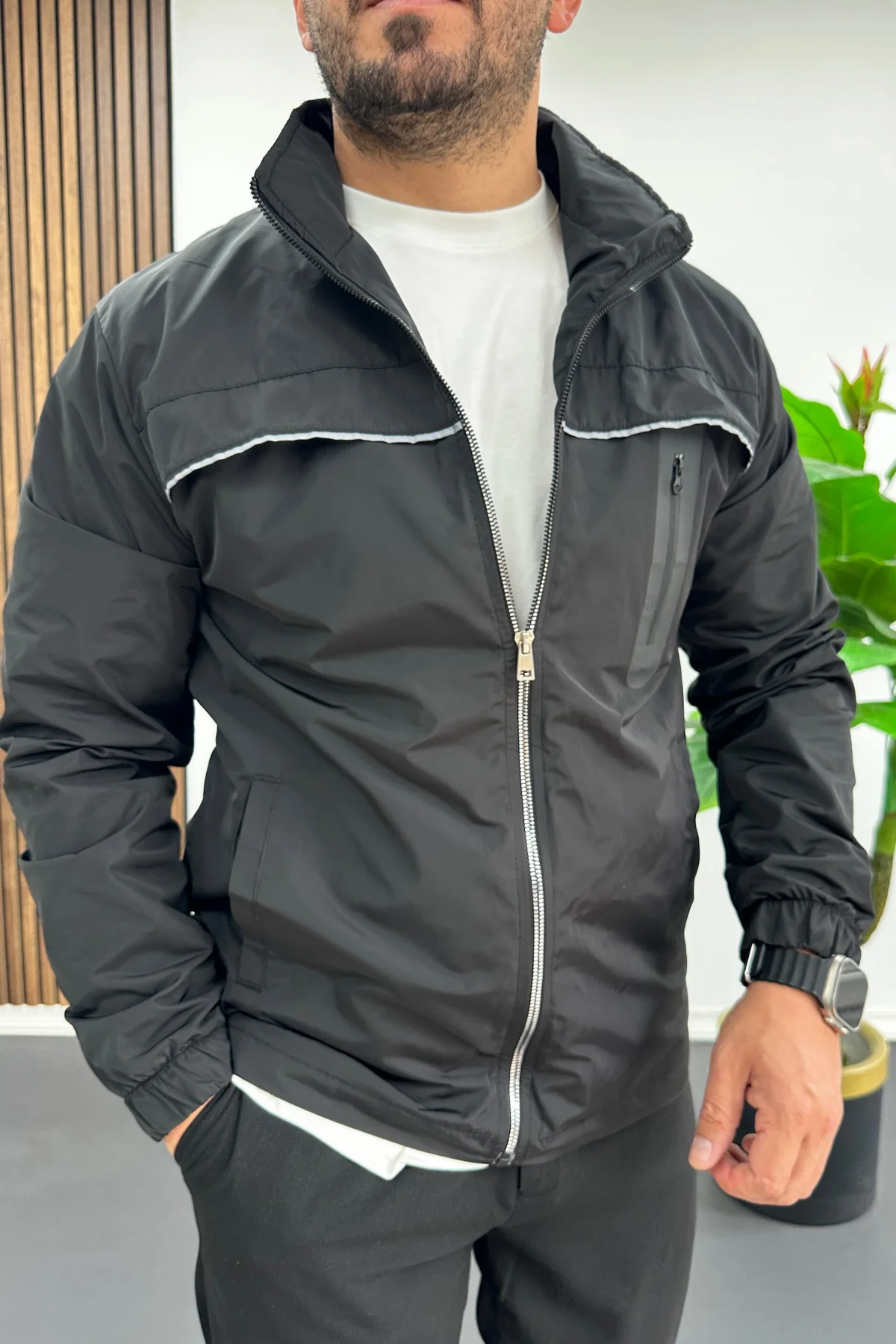 Erkek Softshell Yağmurluk Siyah Edw516