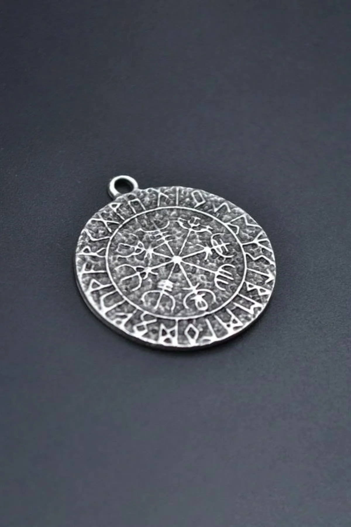 Vegvisir Viking Pusulası Gümüş Kaplama Kolye