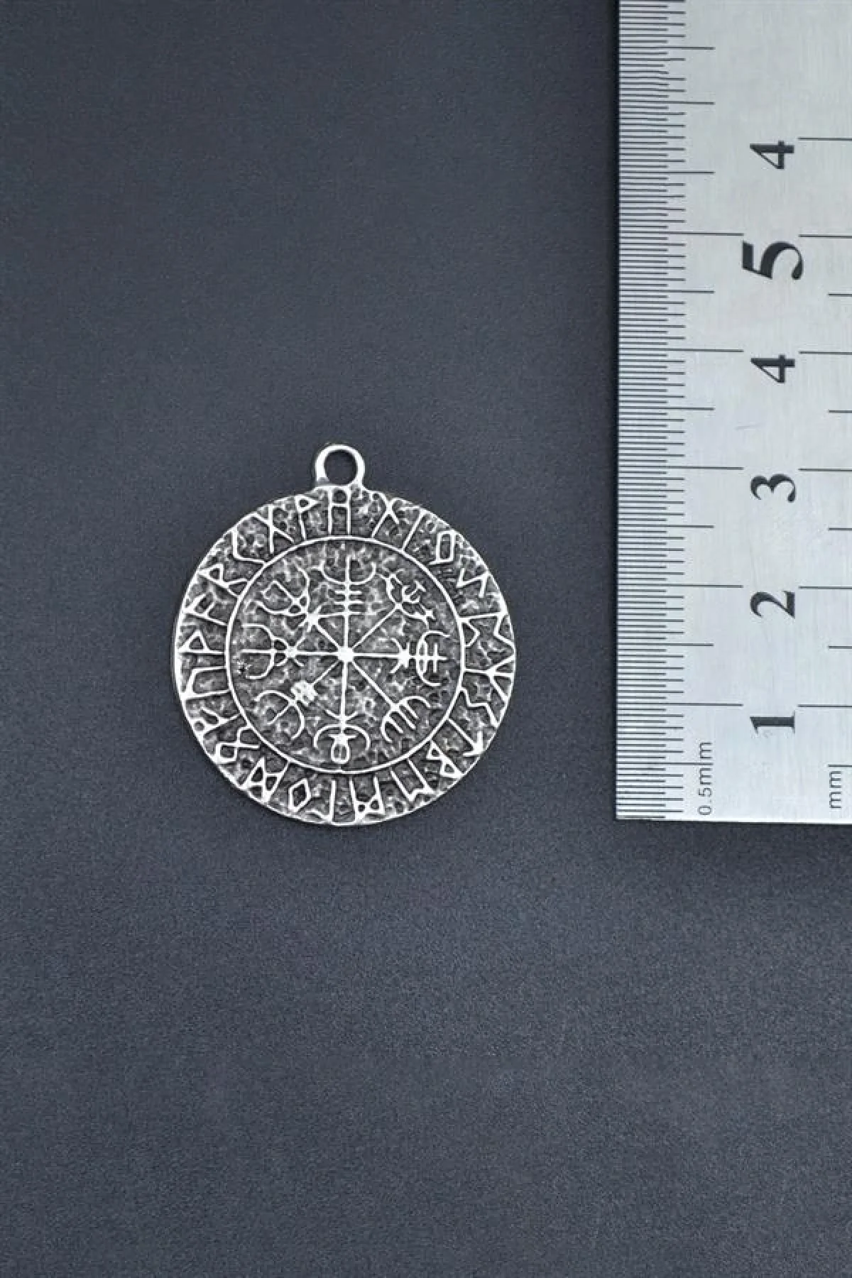 Vegvisir Viking Pusulası Gümüş Kaplama Kolye