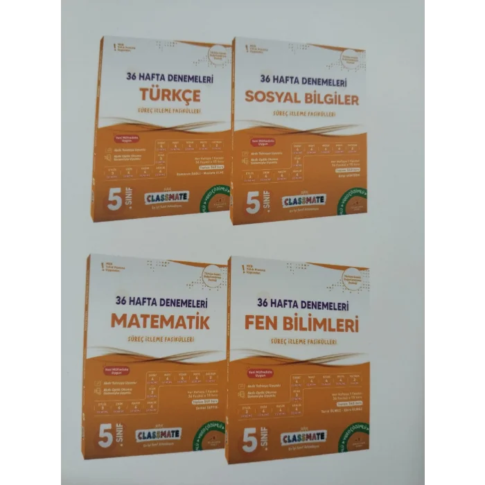 5. Sınıf Classmate 36 Hafta Denemeleri seti mat+fen+türkçe+sosyal 4 al 3 öde