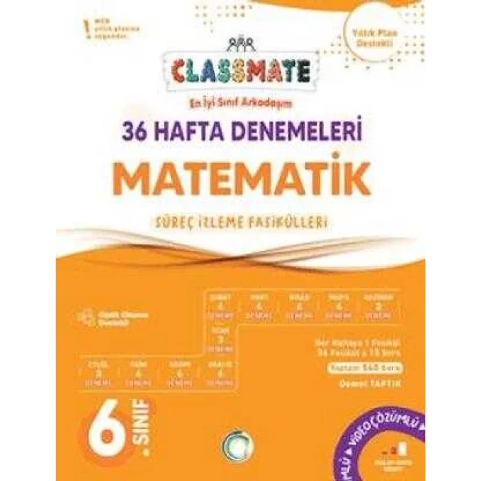 6. Sınıf Classmate 36 Hafta Denemeleri Matematik