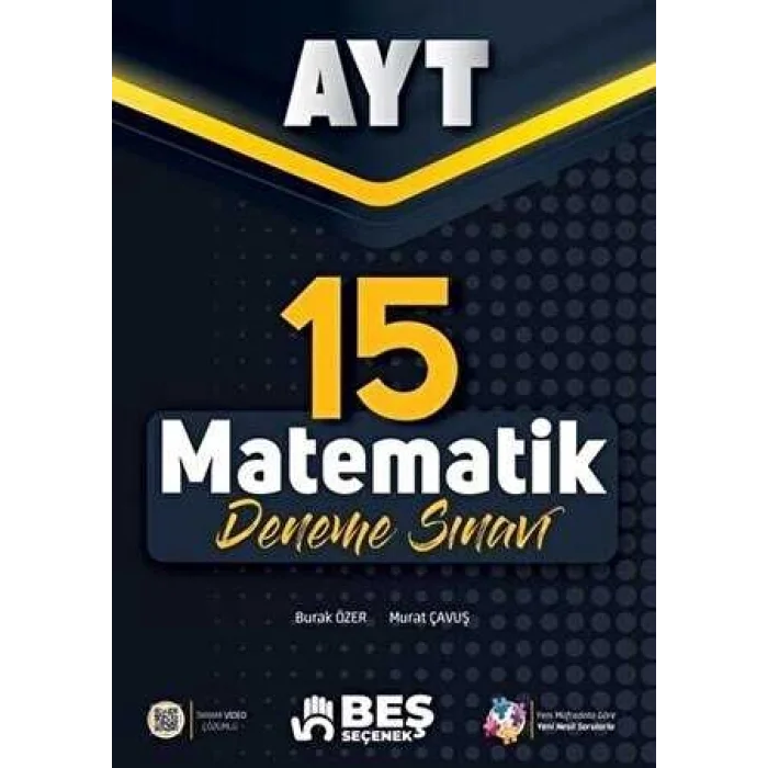 Beş Seçenek YKS AYT Matematik 15 Deneme Sınavı Video Çözümlü