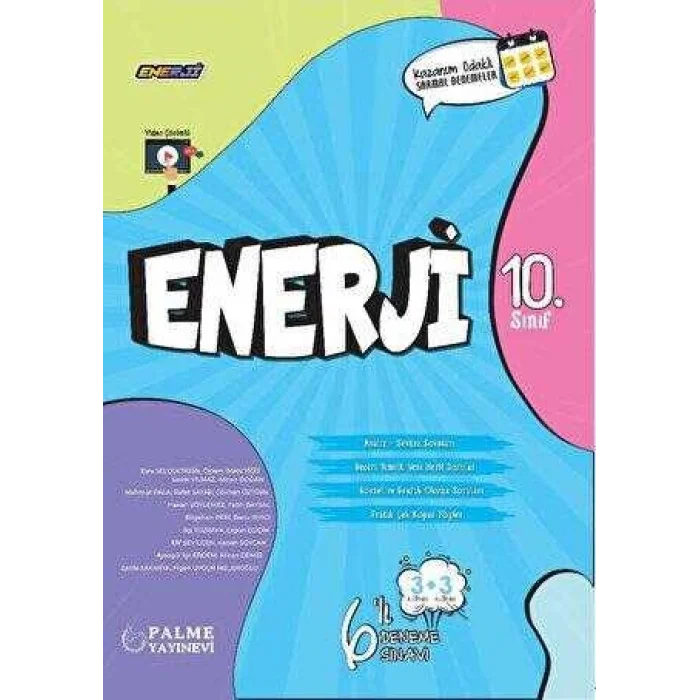 10. Sınıf Enerji 6`lı Deneme Sınavı Palme Yayıncılık