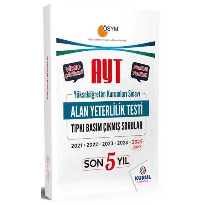 AYT Son 5 Yıl Tıpkı Basım Çıkmış Soru Kitapçıkları