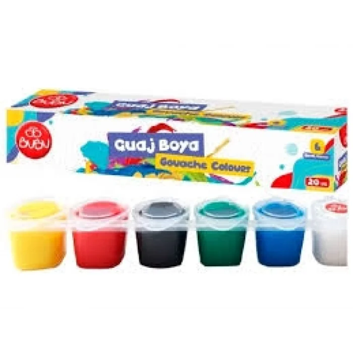 Bu-Bu Guaj Boya 6 Renk Birleşik Pot 20Ml.