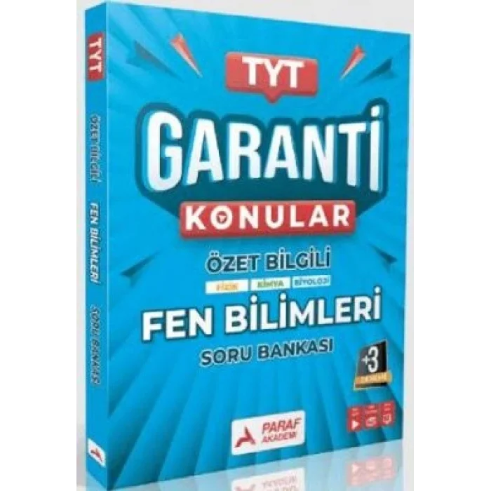 Paraf Akademi TYT Fen Bilimler Garanti Konular Soru Bankası