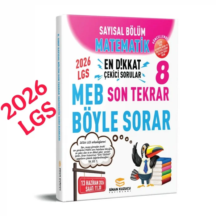 2026 LGS Sayısal Bölüm Son Tekrar Matematik Soru Bankası Sinan Kuzucu Yayınları