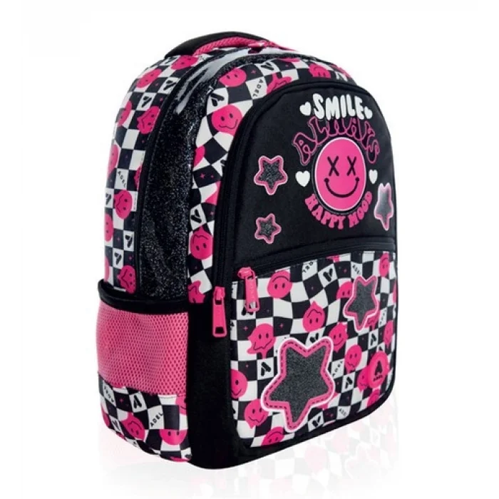 Adel Pembe Siyah Smile Okul Çantası