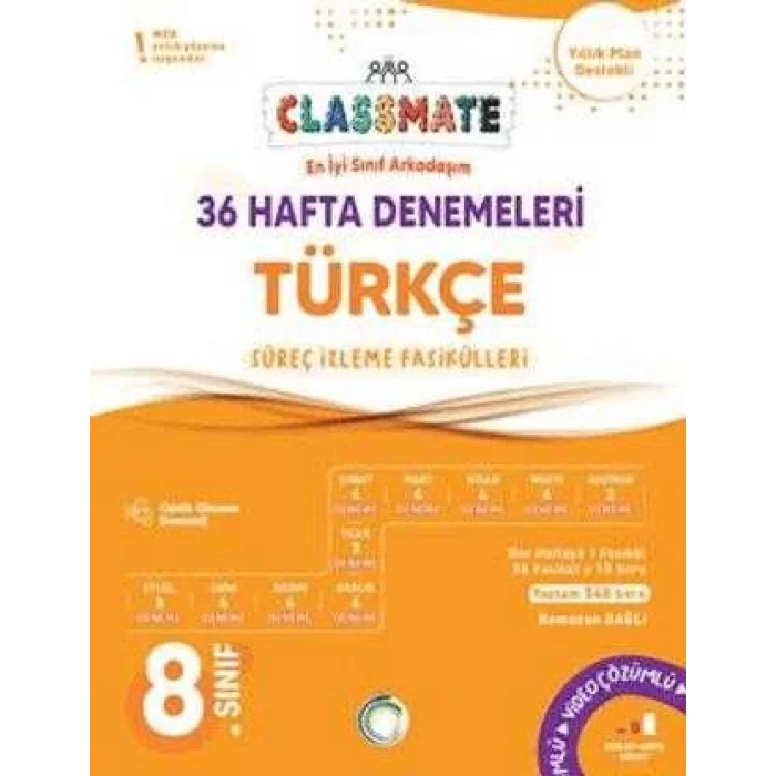 8. Sınıf Classmate 36 Hafta Denemeleri Türkçe