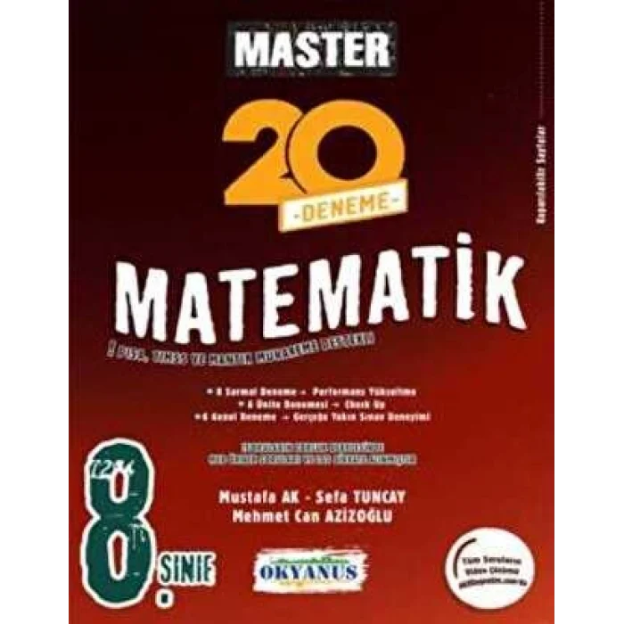8. Sınıf Master 20 Matematik Denemesi