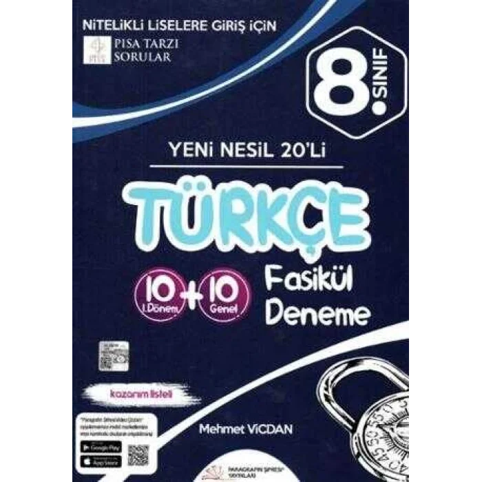 8. Sınıf LGS Türkçe 10 + 10 Fasikül Deneme