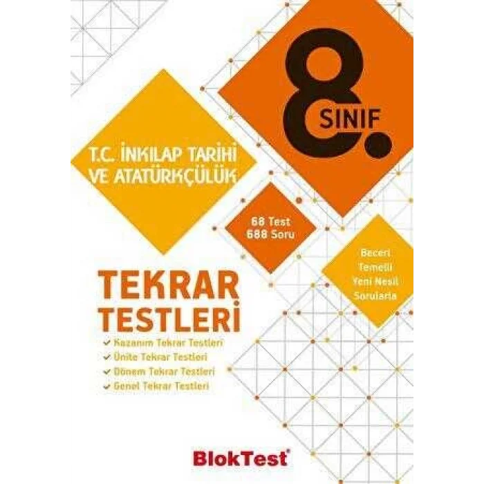 8.SINIF BLOKTEST T.C İNKILAP TAR.TEKRAR TESTLERİ