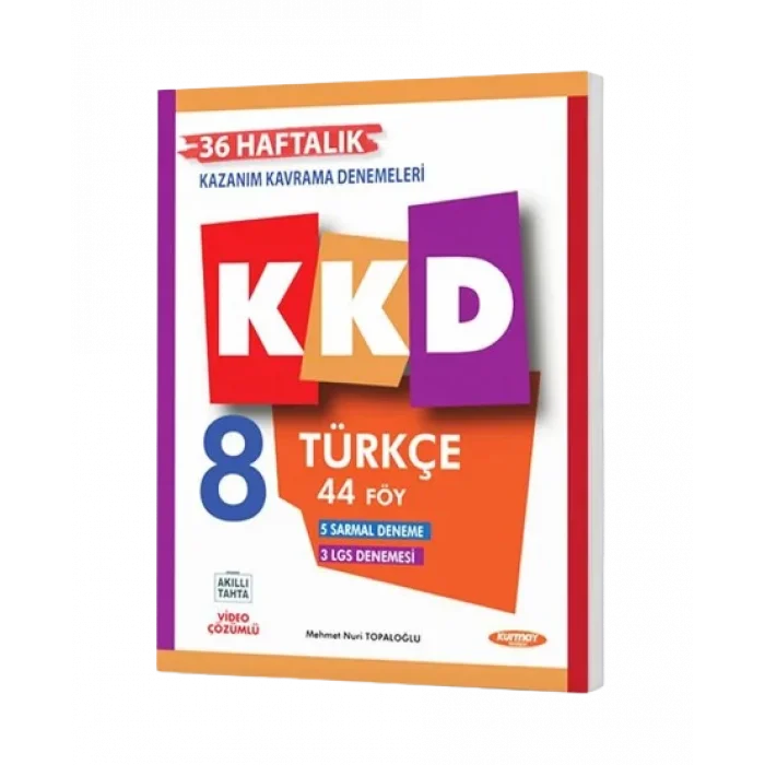 8 TÜRKÇE HAFTALIK KAZANIM KAVRAMA DENEMELERİ (44 FÖY)