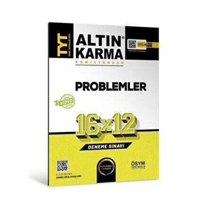 Altın Karma Yayınları Altınkarma TYT Problemler 16x12 Deneme Sınavı