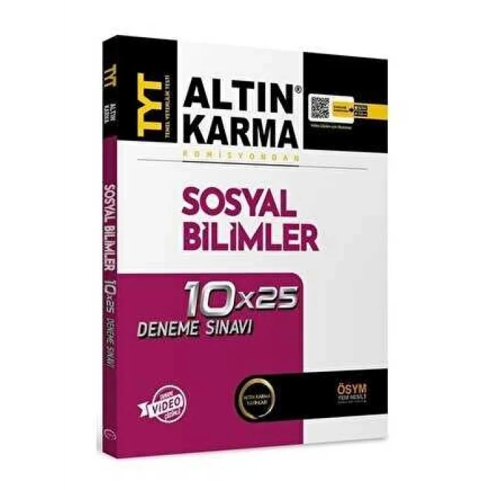 Altın Karma Yayınları YKS TYT Sosyal Bilimler Deneme Video Çözümlü