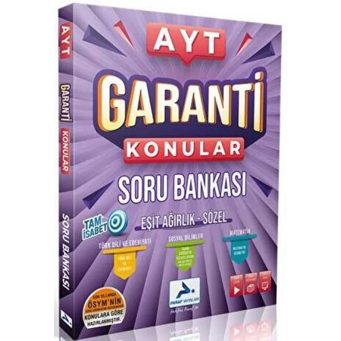 Ayt Garanti Konular Esit Ağırlık Sözel Soru Bankası