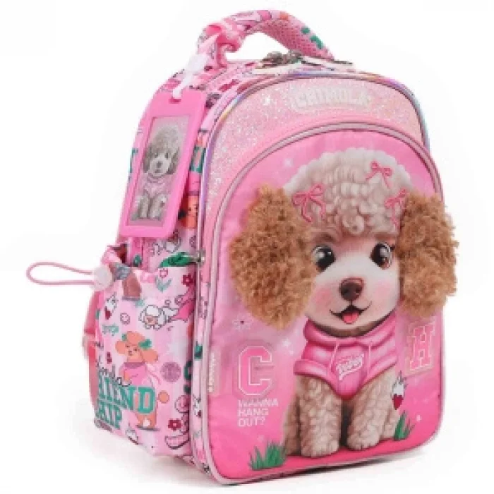 Chimola Poodle Desenli Okul Çantası CHM-CN0045