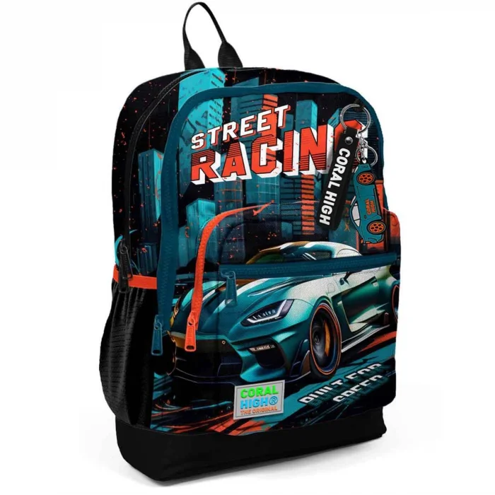 Coral High Street Racing Araba Yarışlı Okul Çantası