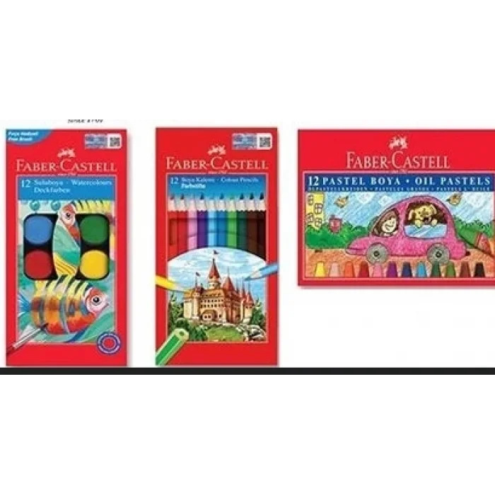 FABER CASTELL 3 LÜ 12 Lİ BOYA SETİ