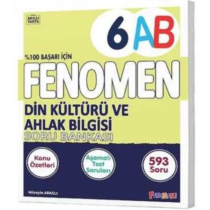 FENOMEN 6 DİN KÜLTÜRÜ VE AHLAK BİLGİSİ KONU ÖZETLİ SORU BANKASI (A-B)