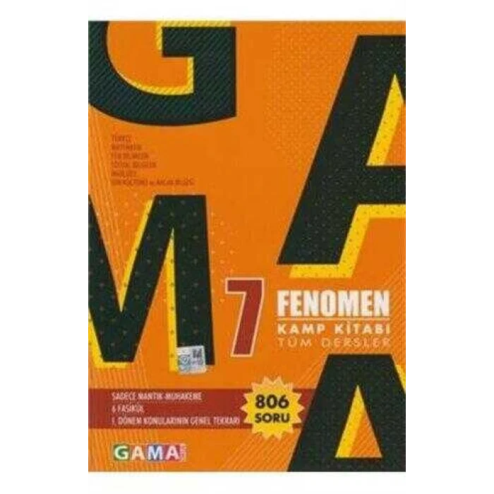 FENOMEN 7 KAMP KİTABI 1.DÖNEM TÜM DERSLER SORU BANKASI