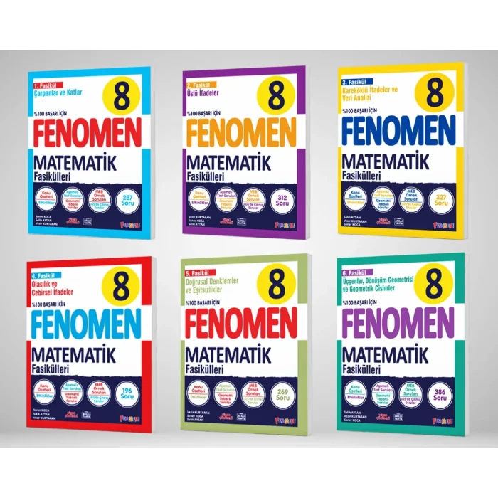 Fenomen 8. Sınıf  Matematik Fasikülleri (TOPLAM 6 FASİKÜL)