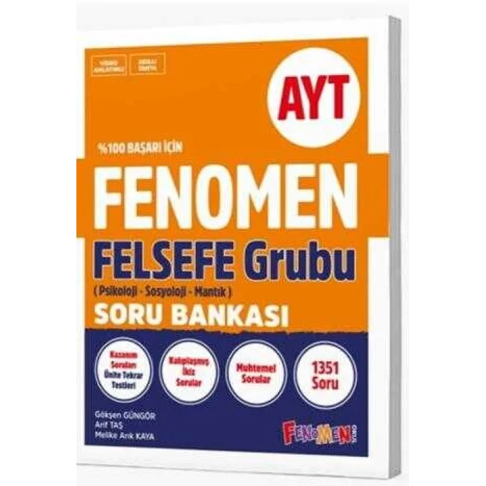 FENOMEN AYT FELSEFE SORU BANKASI