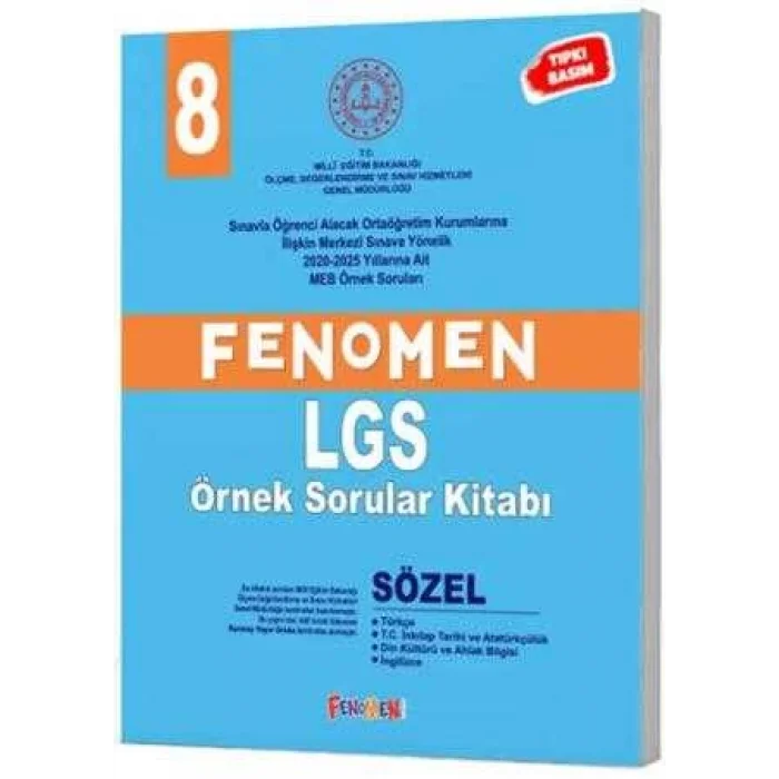 FENOMEN LGS ÖRNEK SORULAR KİTABI - SÖZEL (2020-2025)