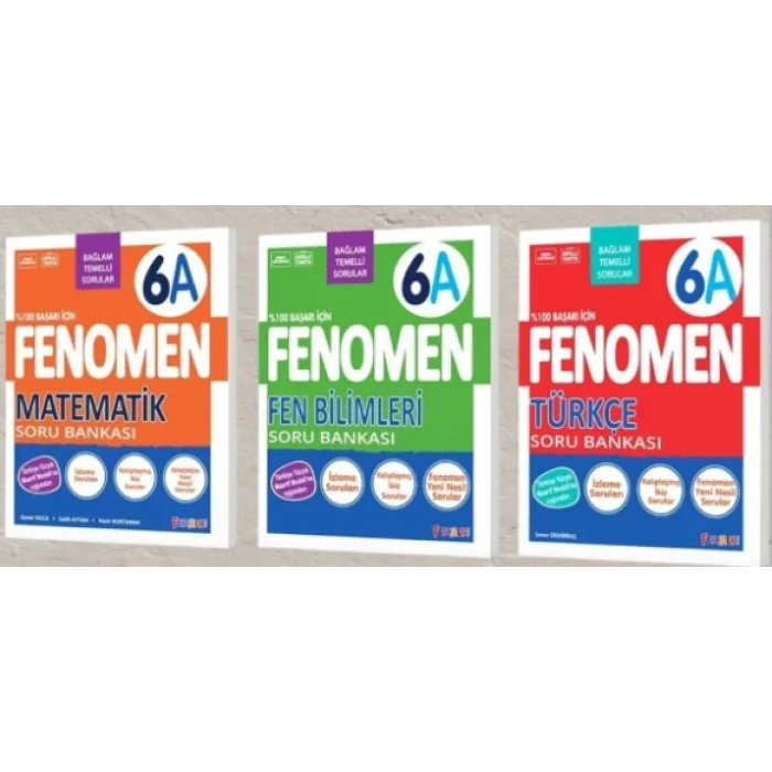 Fenomen Yayınları 6. Sınıf A Soru Bankaları Seti 3lü