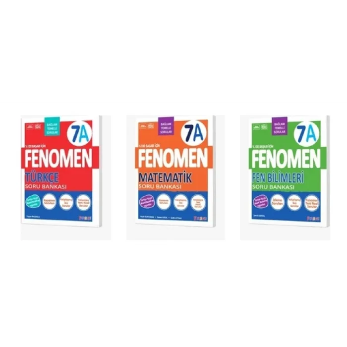 Fenomen Yayınları 7. Sınıf Matematik-Türkçe-Fen A Soru Bankaları