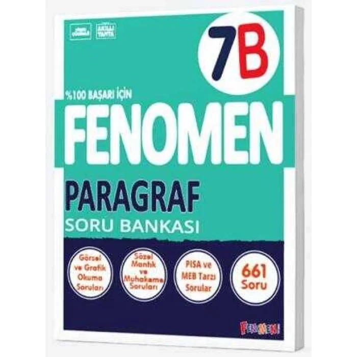 Fenomen Yayınları 7. Sınıf Paragraf Fenomen Soru Bankası
