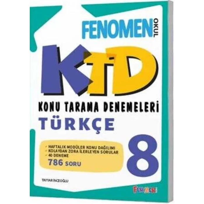Fenomen Yayınları 8. Sınıf Fenomen Türkçe 40`lı Konu Denemeleri