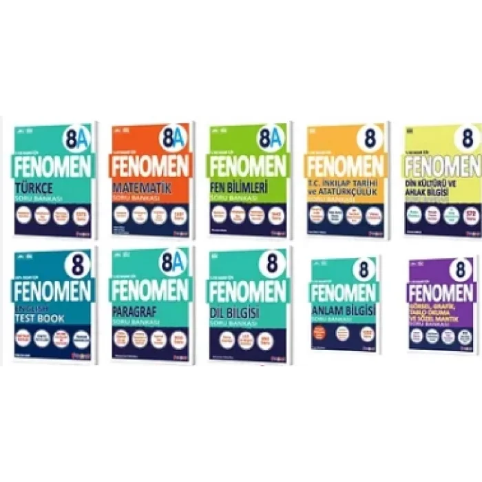 fenomen yayınları 8 sınıf 10 lu set