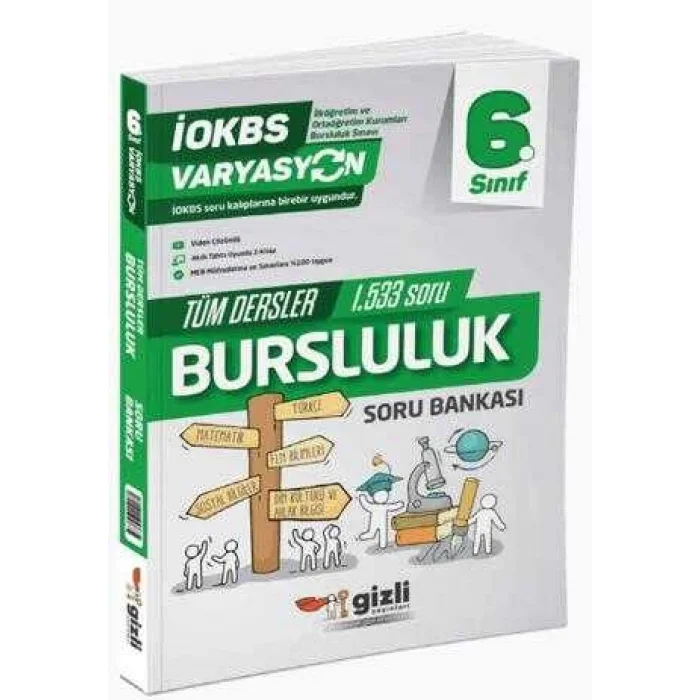 Gizli Yayınları 6. Sınıf Varyasyon Tüm Dersler Bursluluk Soru Bankası