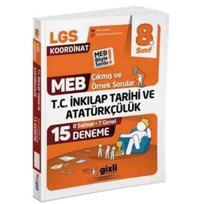 Gizli Yayınları LGS MEB Çıkmış ve Örnek Sorular T.C. İnkılap Tarihi ve Atatürkçülük 15’li Deneme