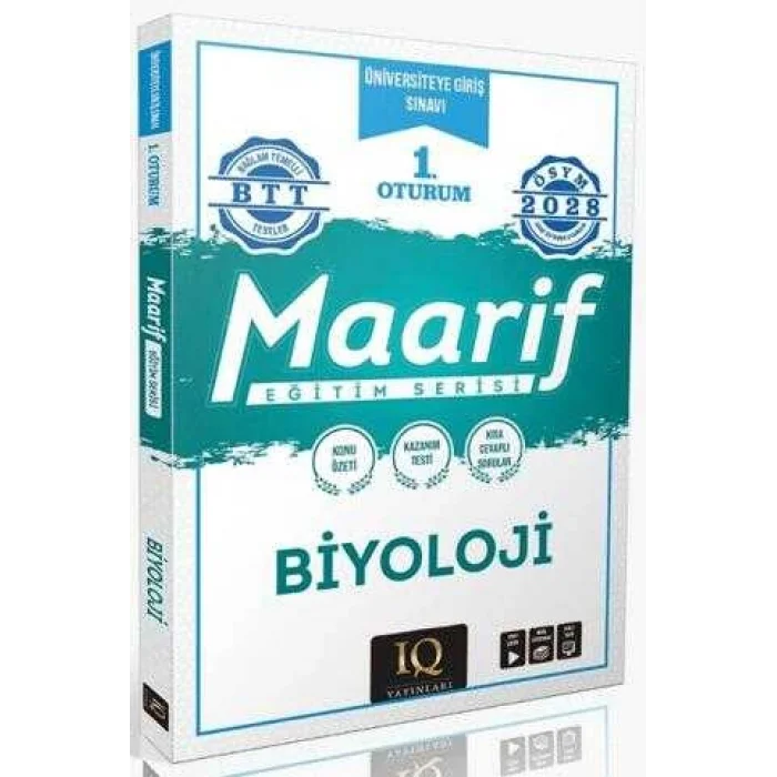 IQ Yayınları 1. Oturum Maarif Biyoloji Eğitim Serisi