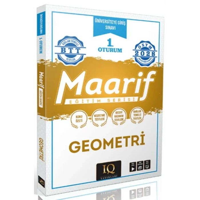 IQ Yayınları 2028 TYT Geometri Maarif Eğitim Serisi 1. Oturum