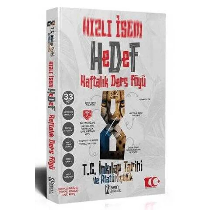 İSEM Yayıncılık 8. Sınıf Hızlı İsem İnkılap Tarihi ve Atatürkçülük Haftalık Ders Föyü