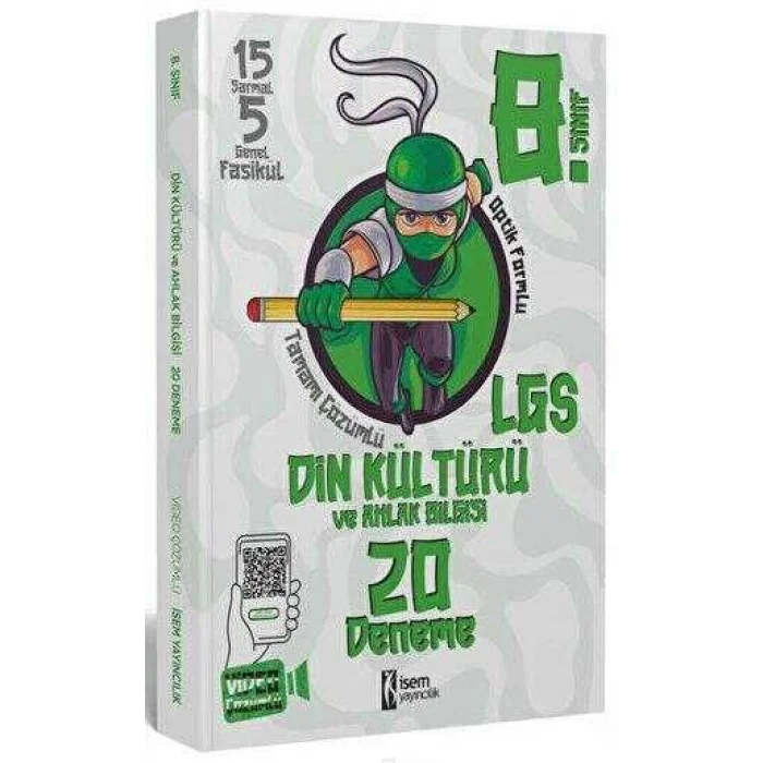 İSEM Yayıncılık İsem Yayınları 8. Sınıf LGS Din Kültürü ve Ahlak Bilgisi 20 Deneme Video Çözümlü