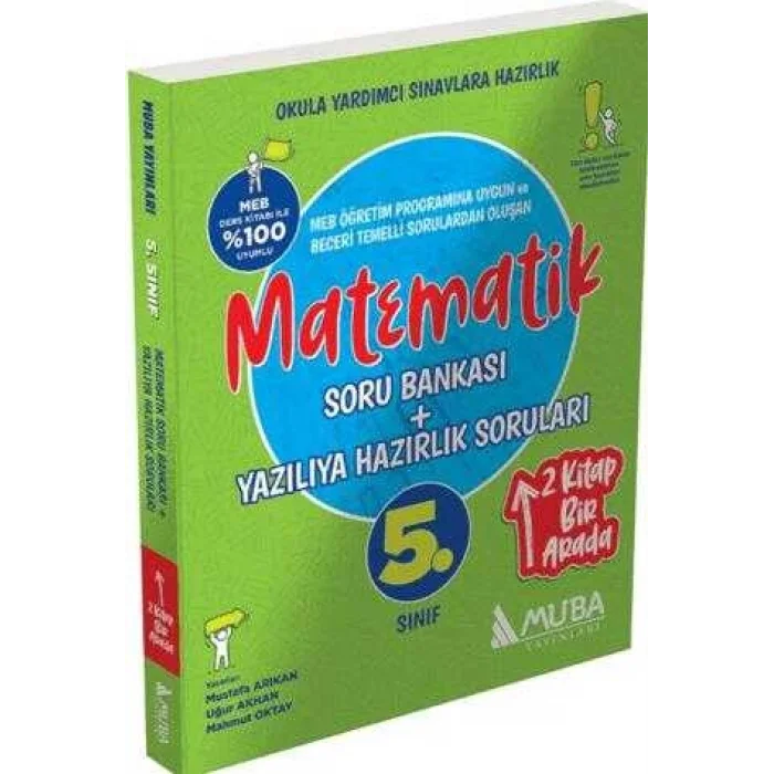 Muba Yayınları 5. Sınıf Matematik Soru Bankası + Yazılıya Hazırlık Soruları 2Si 1 Arada
