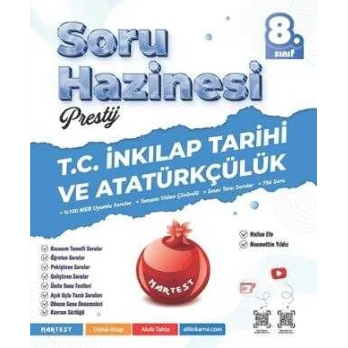 Nartest Yayınevi 8. Sınıf Prestij T.C. İnkılap Tarihi ve Atatürkçülük Soru Hazinesi