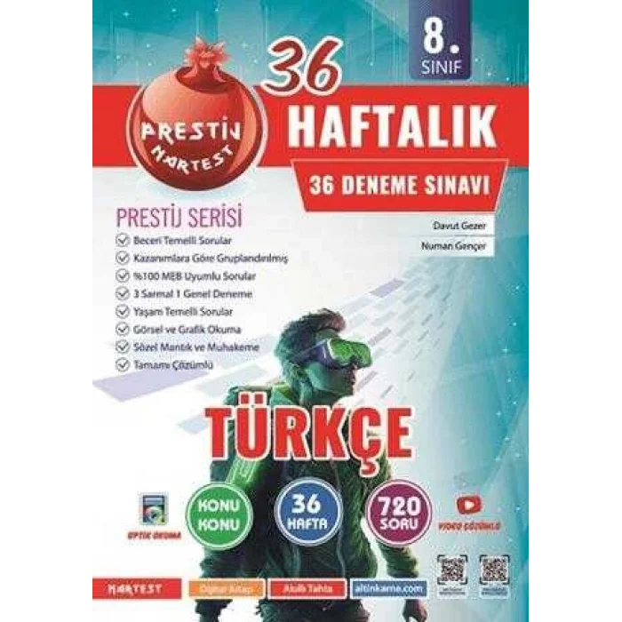 Nartest Yayınevi 8. Sınıf Haftalık Türkçe Denemeleri