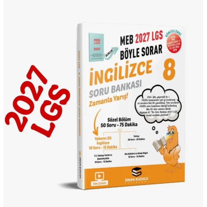 Sinan Kuzucu İNGİLİZCE Soru Bankası (8. Sınıf 2027 Meb Böyle Sorar)